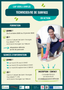 Affiche – Cap vers l’emploi technicien-ne de surface en action