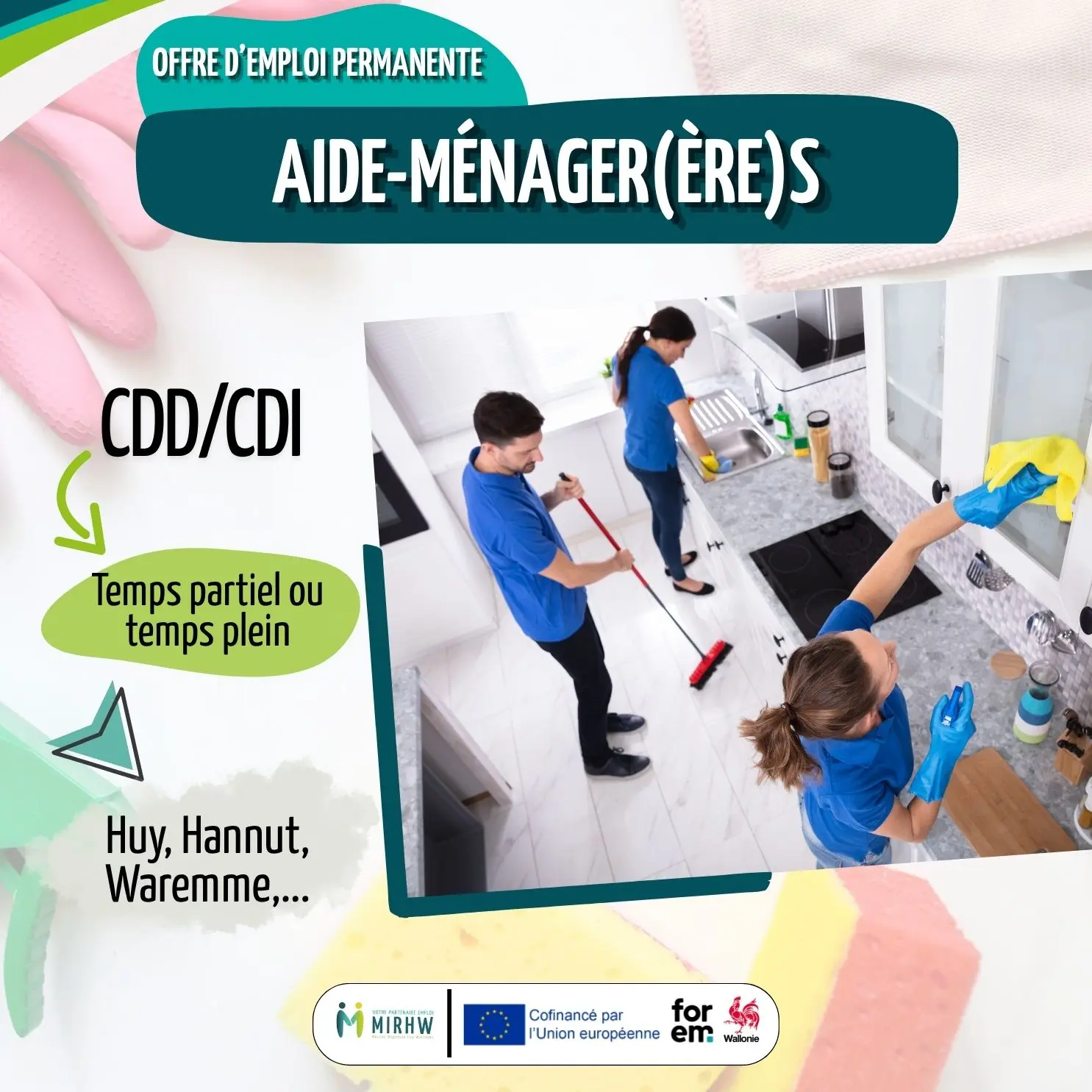 On recrute des aide-ménager(ère)s